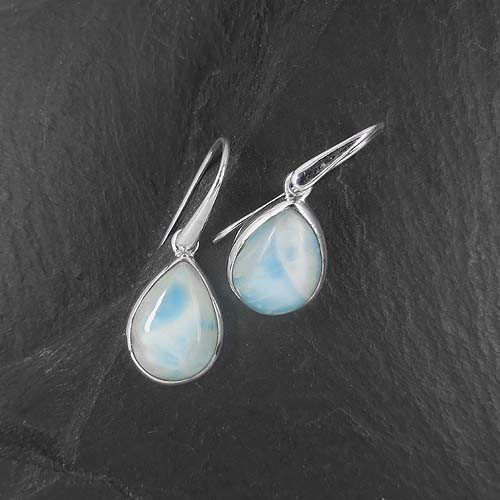 Larimar Ohrringe Tropfen